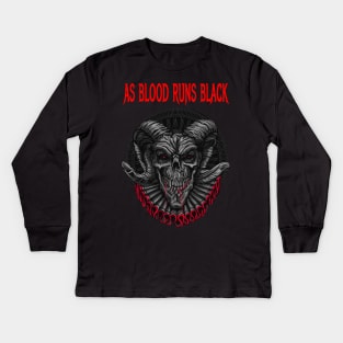AS BLOOD RUNS BLACK BAND MERCHANDISE Kids Long Sleeve T-Shirt